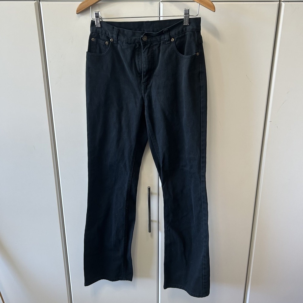 Newport News Jeanology Black Straight Leg Denim Jeans Women Size 6 E4826